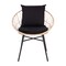 Merrick Lane Alma 3 Piece Patio Set with Rope Rattan Chairs, Matching Glass Top Side Table and Cushions for Indoor/Outdoor Use